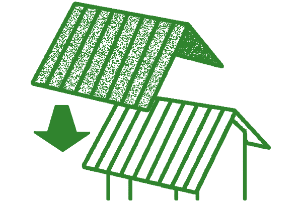 スレート屋根のカバー工法