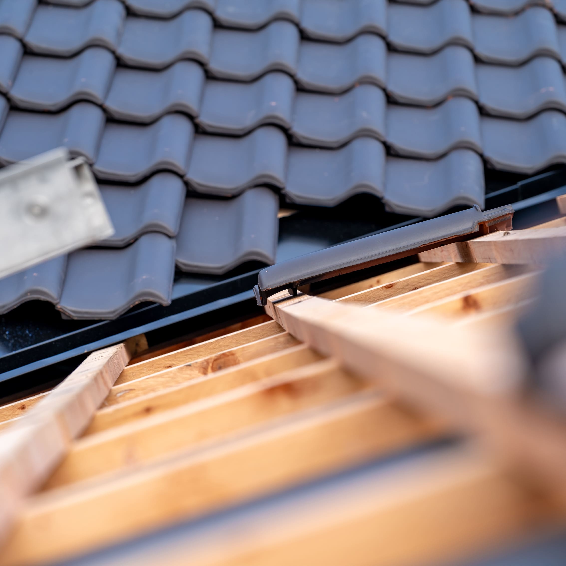 瓦屋根施工風景